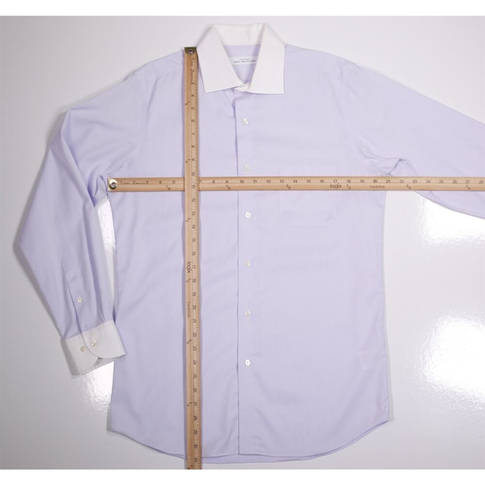 United Arrows Japan Green Label Relaxing Light Purple Slim Dress Shirt (41) 16 - Picture 4 of 7